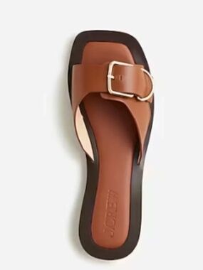J. Crew Callie Sandals - brown leather buckle sandals size 8